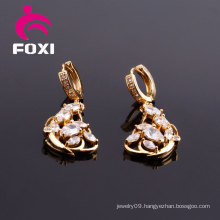 Wuzhou Jewelry Factory Supplier Thailand Ladies Brass Jewelry Earrings